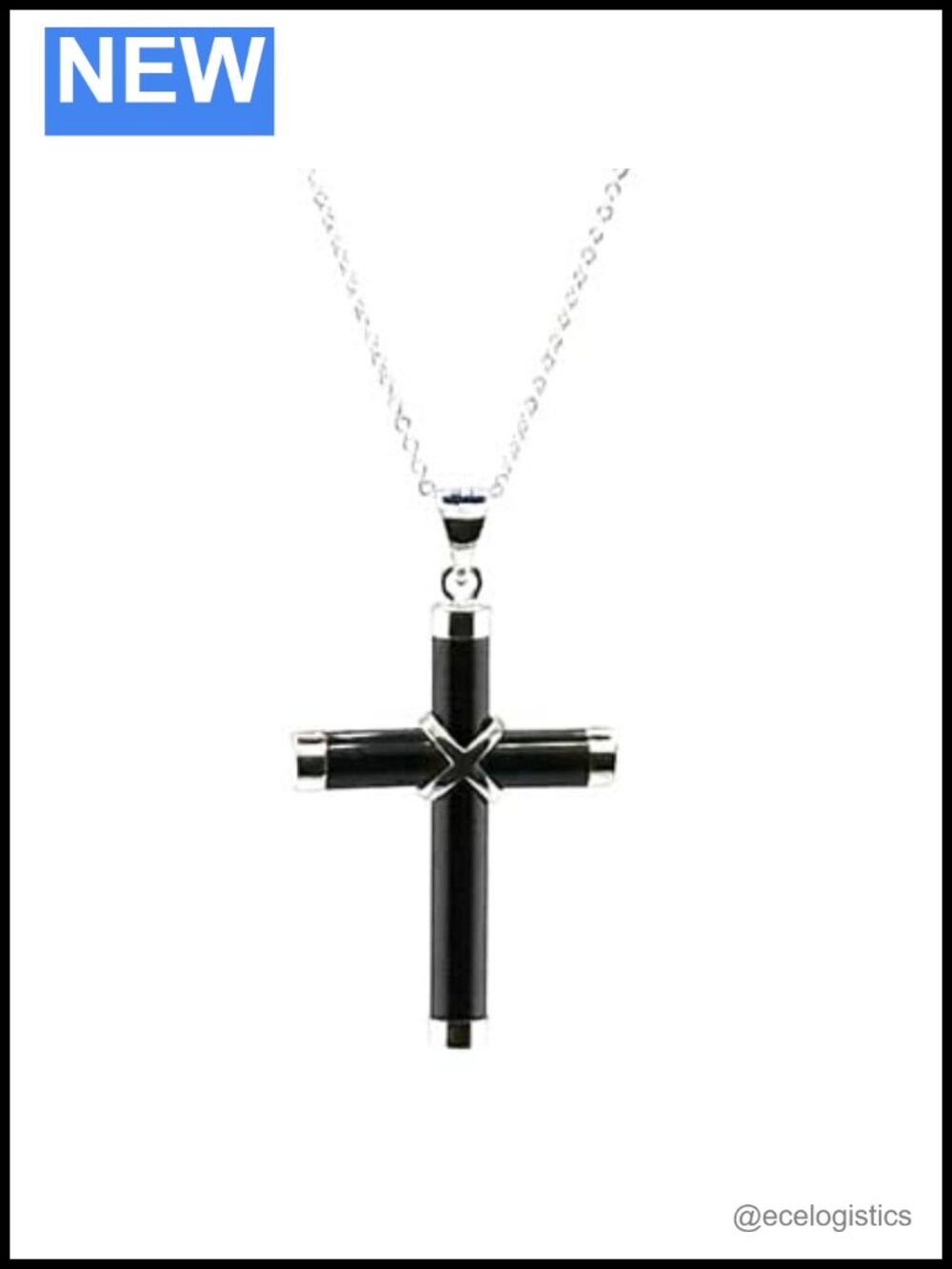 Sterling Silver Jade Cross Pendant Necklace With Chain